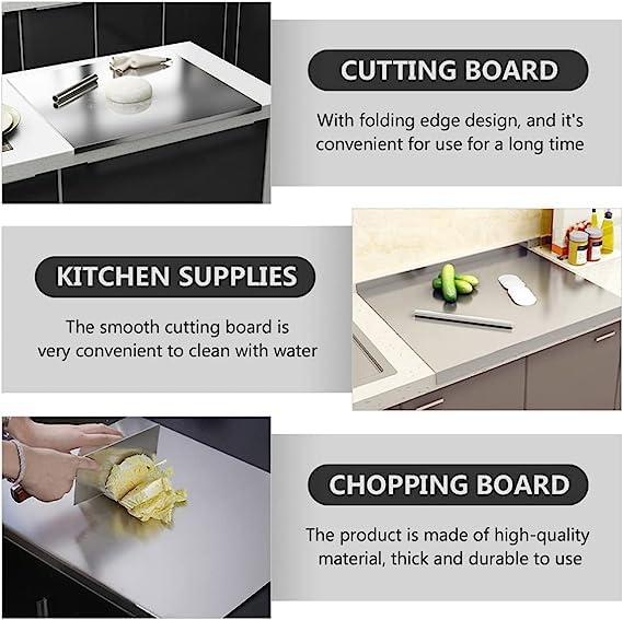Stainless Steel Kitchen Chopping Board | 41 cm*31 cm Big size | Kitchen special